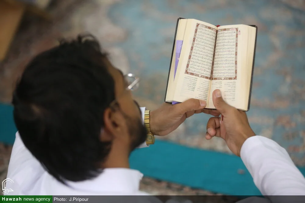 مراسم معنوی اعتکاف طلاب مدرسه علمیه معصومیه