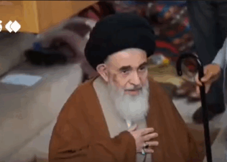 حضور آیت الله دستغیب در جمع معتکفین شیراز استان